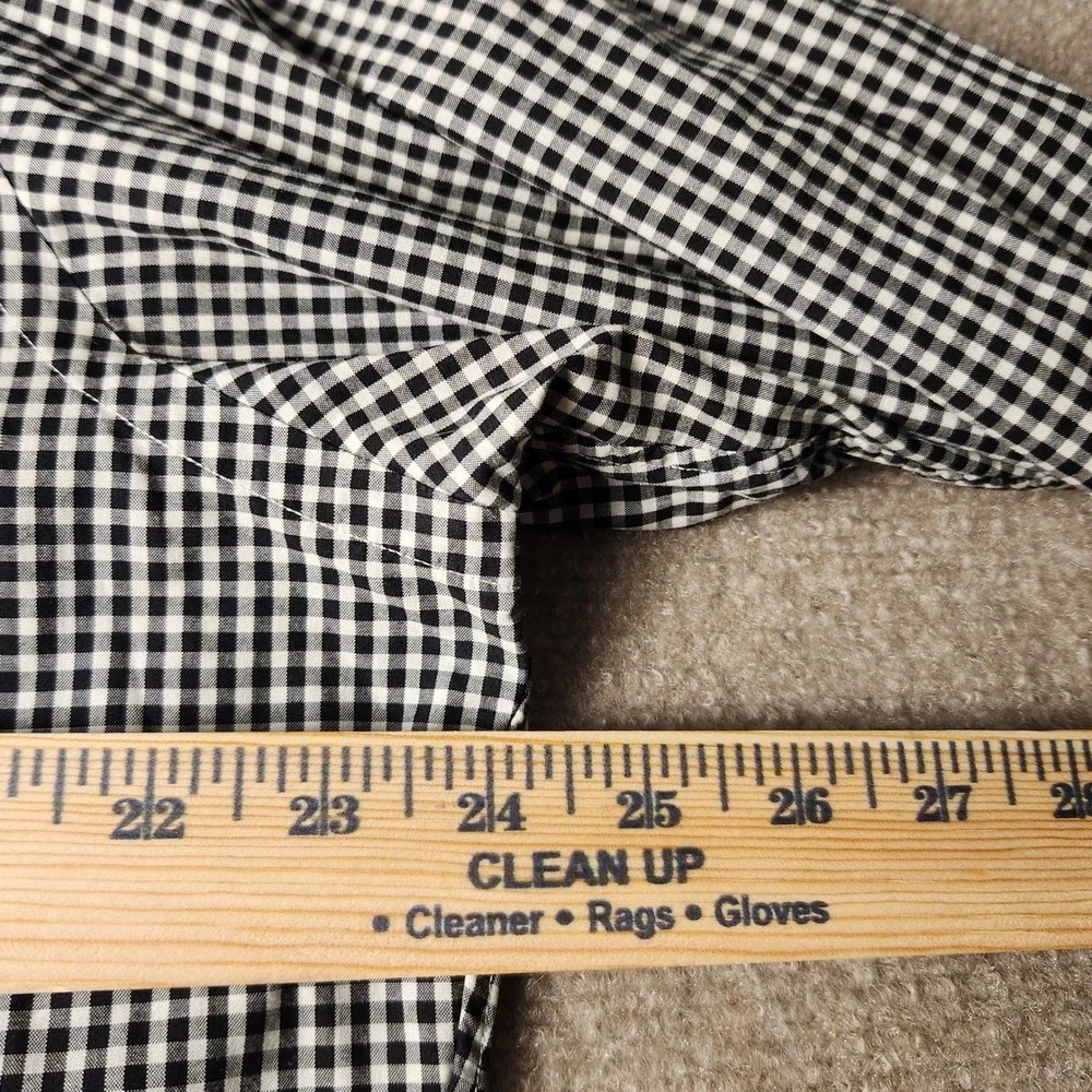 Polo Ralph Lauren Button Down Mens 16 L Black White Gingham Curham Classic Fit